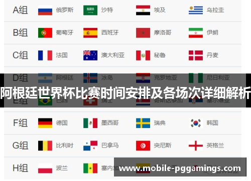 阿根廷世界杯比赛时间安排及各场次详细解析